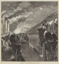 Der Prinz von Wales geht in Dover an Bord nach Indien